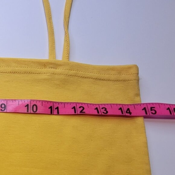 Yellow Spaghetti Strap Camisole Yellow Tank Top - New Without Tags- One Size - Picture 5 of 10